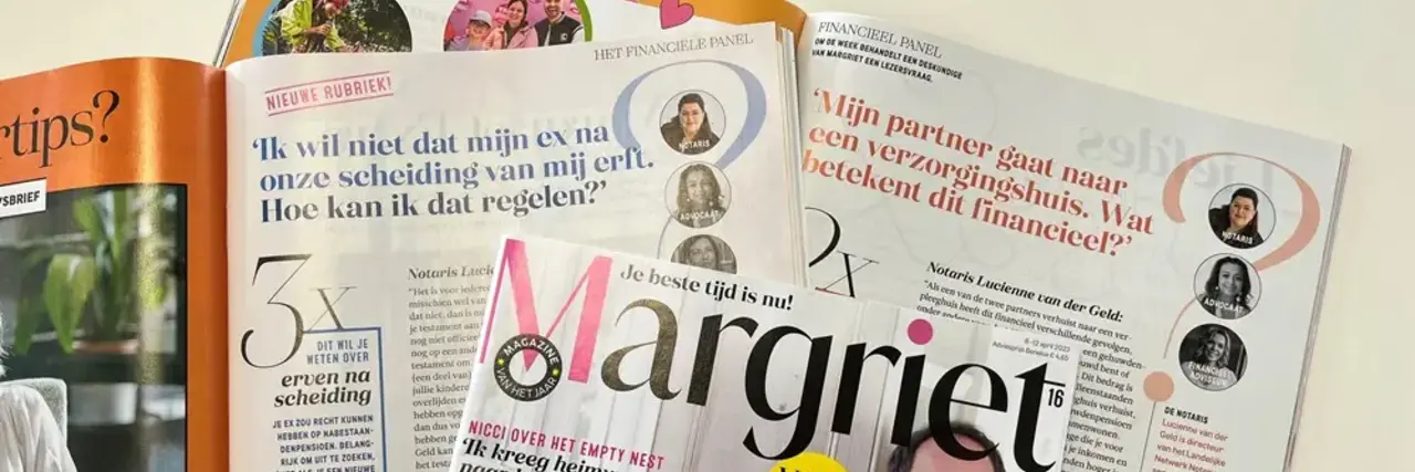 In de Margriet: Hoe voorkom ik dat vaders geld en spullen naar zijn jonge vrouw gaan?